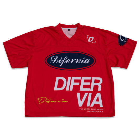 Basic Football Tee Red